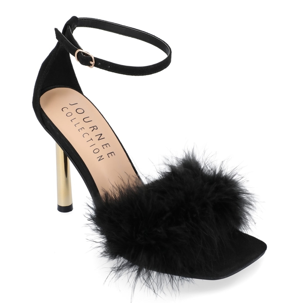 Faux Fur Heels